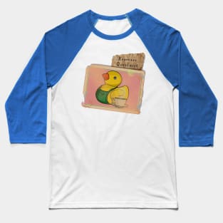 Quirky Trading Card - Espresso Quackpert, Vintage Rubber Ducky Barista Baseball T-Shirt